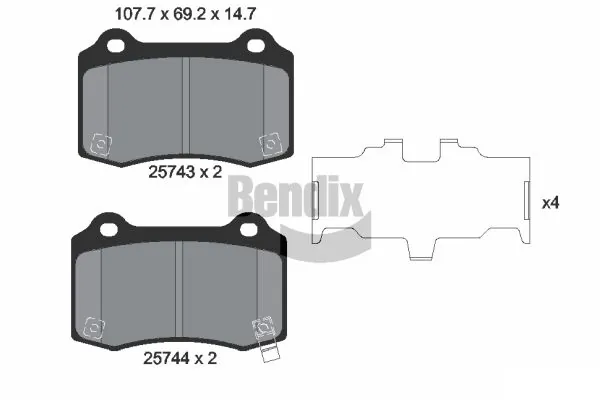 BENDIX Braking fékbetétkészlet, tárcsafék - BPD2266 - TothCarparts