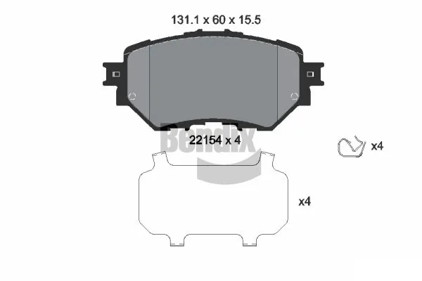 BENDIX Braking fékbetétkészlet, tárcsafék - BPD2309 - TothCarparts