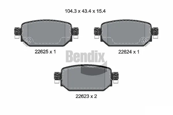 BENDIX Braking fékbetétkészlet, tárcsafék - BPD2346 - TothCarparts