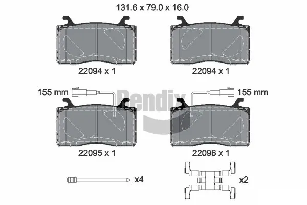 BENDIX Braking fékbetétkészlet, tárcsafék - BPD2353 - TothCarparts