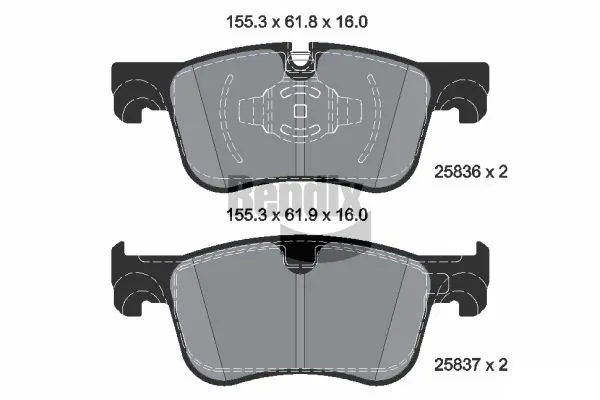 BENDIX Braking fékbetétkészlet, tárcsafék - BPD2374 - TothCarparts