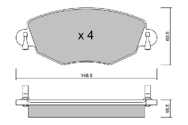 AISIN fékbetétkészlet, tárcsafék - BPFO-1005 - TothCarparts
