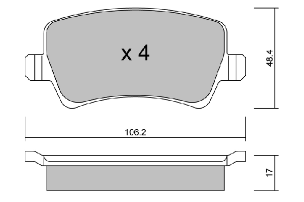 AISIN fékbetétkészlet, tárcsafék - BPFO-2002 - TothCarparts