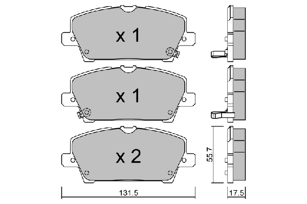 AISIN fékbetétkészlet, tárcsafék - BPHO-1003 - TothCarparts
