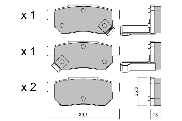 AISIN fékbetétkészlet, tárcsafék - BPHO-2901 - TothCarparts