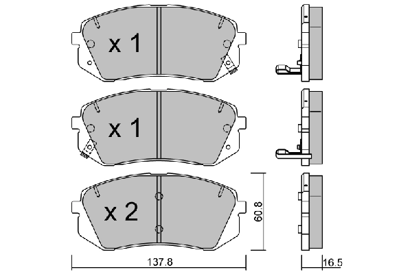 AISIN fékbetétkészlet, tárcsafék - BPHY-1002 - TothCarparts