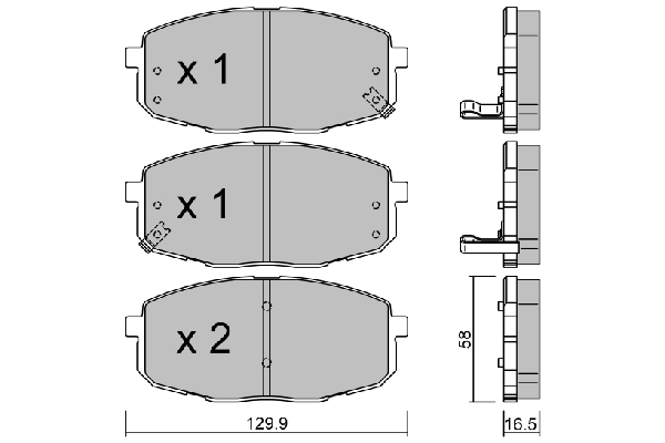 AISIN fékbetétkészlet, tárcsafék - BPHY-1003 - TothCarparts