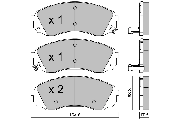 AISIN fékbetétkészlet, tárcsafék - BPHY-1009 - TothCarparts