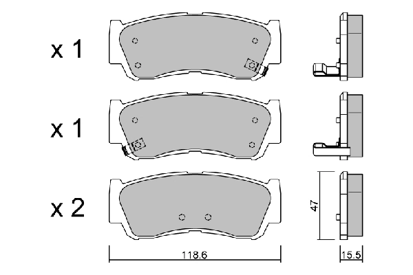 AISIN fékbetétkészlet, tárcsafék - BPHY-2006 - TothCarparts
