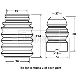 BORG & BECK porvédő készlet, lengéscsillapító - BPK7011 - TothCarparts