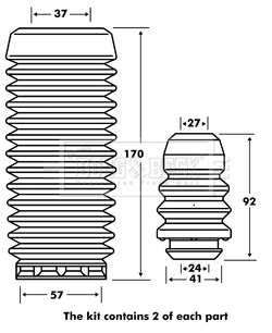 BORG & BECK porvédő készlet, lengéscsillapító - BPK7052 - TothCarparts