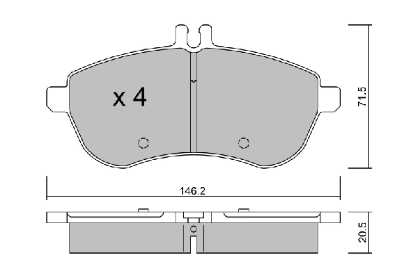 AISIN fékbetétkészlet, tárcsafék - BPMB-1002 - TothCarparts