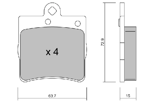 AISIN fékbetétkészlet, tárcsafék - BPMB-2007 - TothCarparts