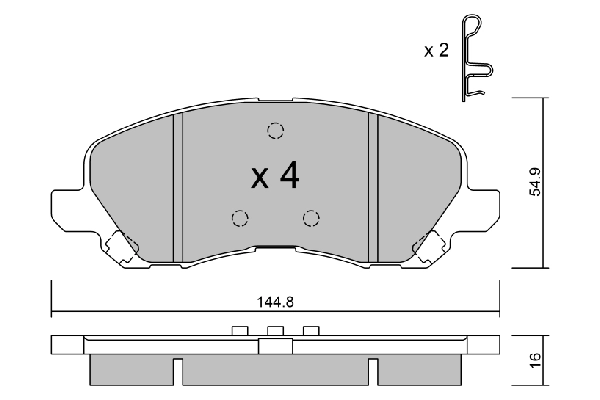 AISIN fékbetétkészlet, tárcsafék - BPMI-1001 - TothCarparts