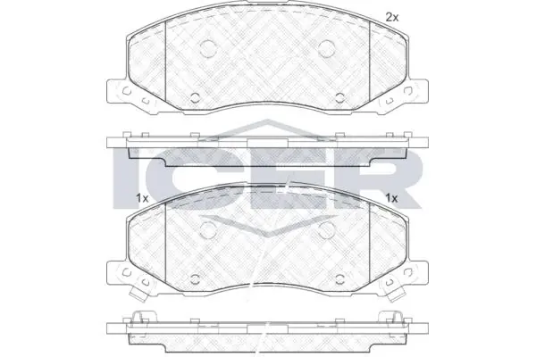 ANDEL fékbetétkészlet, tárcsafék - 181927 - TothCarparts