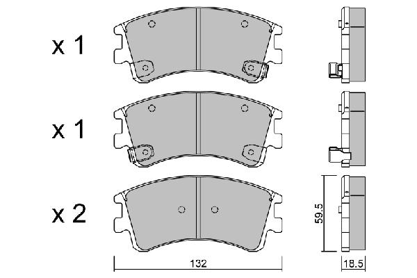 AISIN fékbetétkészlet, tárcsafék - BPMZ-1001 - TothCarparts