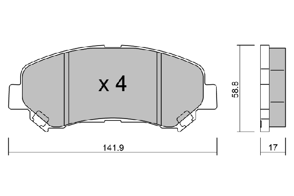 AISIN fékbetétkészlet, tárcsafék - BPNI-1004 - TothCarparts