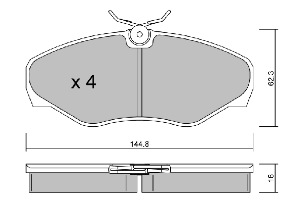 AISIN fékbetétkészlet, tárcsafék - BPNI-1006 - TothCarparts