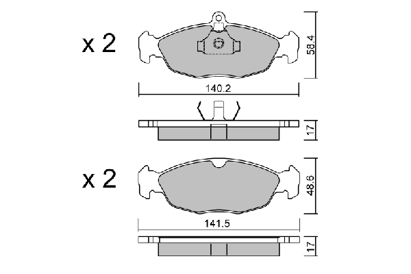AISIN fékbetétkészlet, tárcsafék - BPOP-1003 - TothCarparts