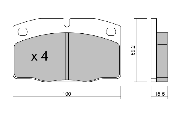 AISIN fékbetétkészlet, tárcsafék - BPOP-1004 - TothCarparts