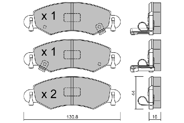 AISIN fékbetétkészlet, tárcsafék - BPOP-1009 - TothCarparts