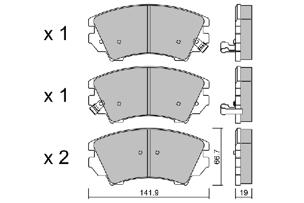 AISIN fékbetétkészlet, tárcsafék - BPOP-1011 - TothCarparts