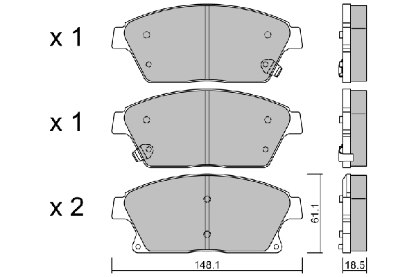 AISIN fékbetétkészlet, tárcsafék - BPOP-1015 - TothCarparts