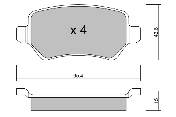 AISIN fékbetétkészlet, tárcsafék - BPOP-2003 - TothCarparts