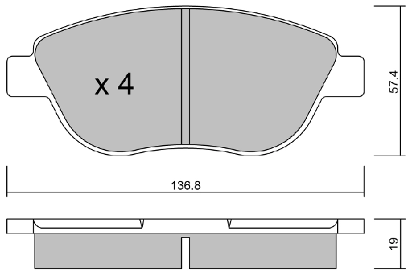 AISIN fékbetétkészlet, tárcsafék - BPPE-1004 - TothCarparts