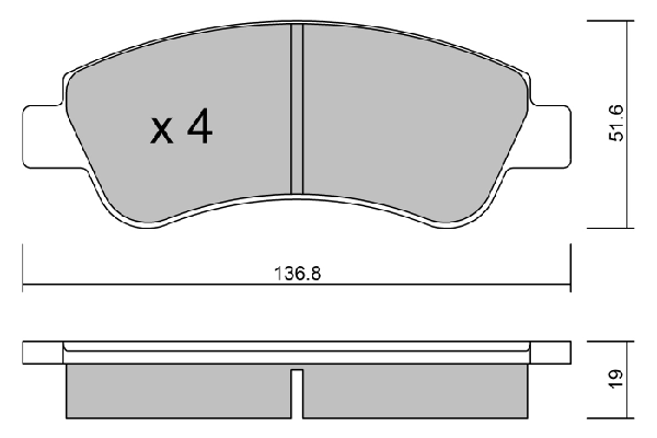 AISIN fékbetétkészlet, tárcsafék - BPPE-1005 - TothCarparts
