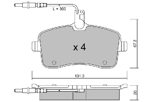 AISIN fékbetétkészlet, tárcsafék - BPPE-1009 - TothCarparts
