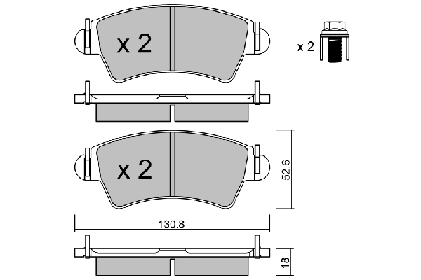 AISIN fékbetétkészlet, tárcsafék - BPPE-1015 - TothCarparts