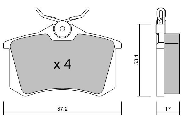 AISIN fékbetétkészlet, tárcsafék - BPPE-2002 - TothCarparts