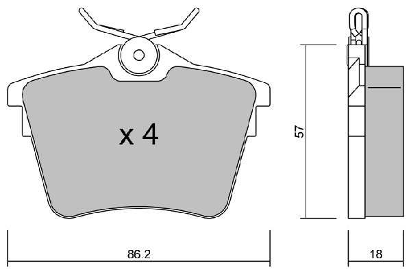 AISIN fékbetétkészlet, tárcsafék - BPPE-2006 - TothCarparts