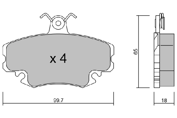 AISIN fékbetétkészlet, tárcsafék - BPRE-1015 - TothCarparts