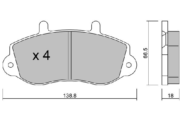 AISIN fékbetétkészlet, tárcsafék - BPRE-1020 - TothCarparts