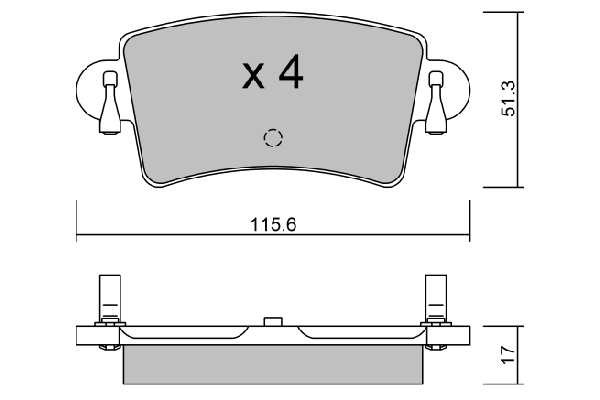 AISIN fékbetétkészlet, tárcsafék - BPRE-2004 - TothCarparts