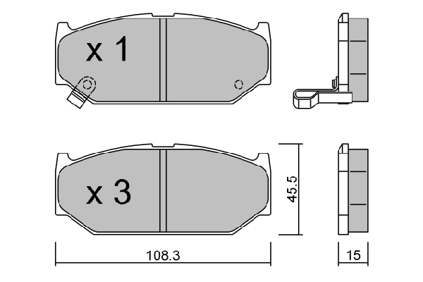 AISIN fékbetétkészlet, tárcsafék - BPSZ-1000 - TothCarparts