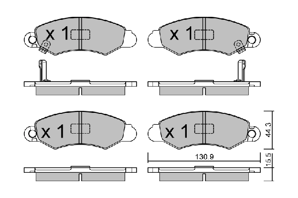 AISIN fékbetétkészlet, tárcsafék - BPSZ-1903 - TothCarparts