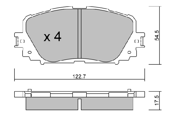 AISIN fékbetétkészlet, tárcsafék - BPTO-1005 - TothCarparts