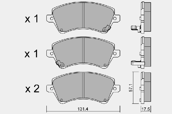 AISIN fékbetétkészlet, tárcsafék - BPTO-1009 - TothCarparts