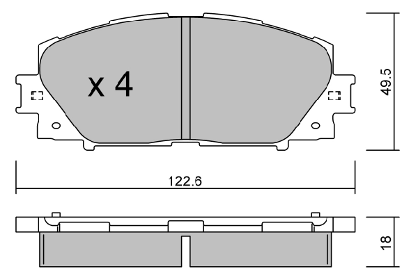 AISIN fékbetétkészlet, tárcsafék - BPTO-1014 - TothCarparts