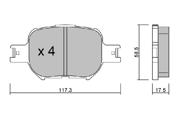 AISIN fékbetétkészlet, tárcsafék - BPTO-1930 - TothCarparts