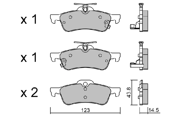 AISIN fékbetétkészlet, tárcsafék - BPTO-2004 - TothCarparts