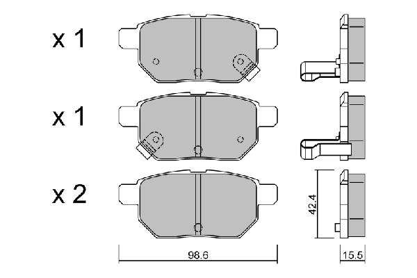 AISIN fékbetétkészlet, tárcsafék - BPTO-2006 - TothCarparts