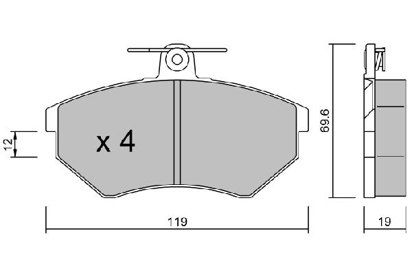 AISIN fékbetétkészlet, tárcsafék - BPVW-1003 - TothCarparts