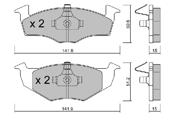 AISIN fékbetétkészlet, tárcsafék - BPVW-1005 - TothCarparts