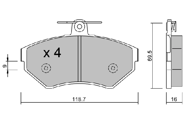 AISIN fékbetétkészlet, tárcsafék - BPVW-1024 - TothCarparts