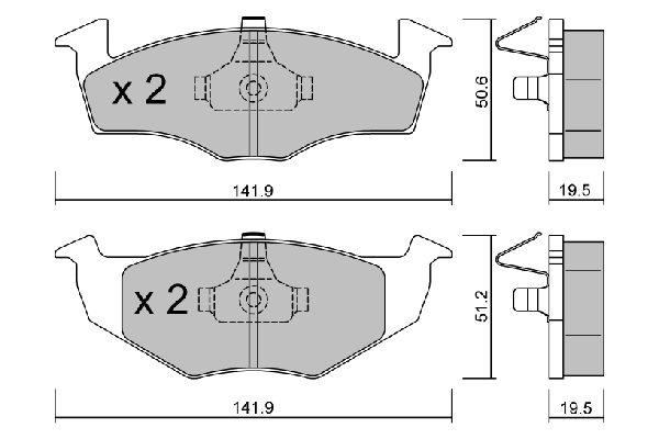 AISIN fékbetétkészlet, tárcsafék - BPVW-1031 - TothCarparts