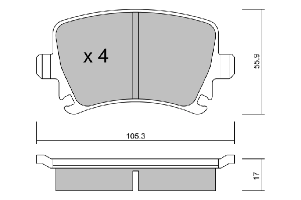 AISIN fékbetétkészlet, tárcsafék - BPVW-2003 - TothCarparts